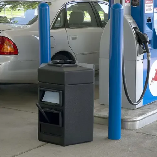 Gas Station Cleaning Delaware County Trash Bin Area Sanitization